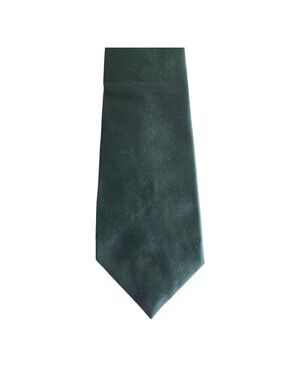 Dark Green Polyester Textured Men's Tie RN 16861 Union Made, ACWA #108